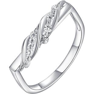 【中国黄金官方店】PT950铂金戒指金枝玉叶白金戒指女戒龙年