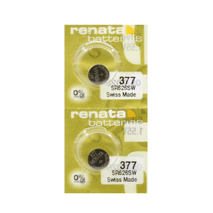 RENATA瑞士进口377手表电池SR626SW金版适用swatch斯沃琪护士表AJIDOU冠琴原装纽扣电子AG4李维斯卡诗顿ROSDN