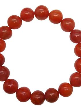 南红火焰纹玛瑙佛珠单圈手链玛瑙