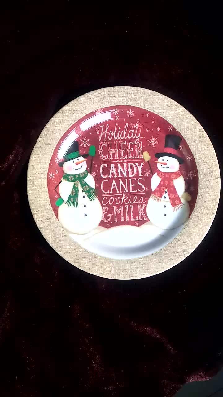 8.5 Inch Cheap Custom Printing Character Round Plastic Christmas