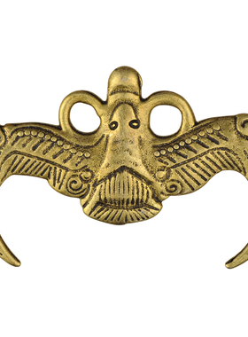 日月堂黄铜顺字蝙蝠保命护身符