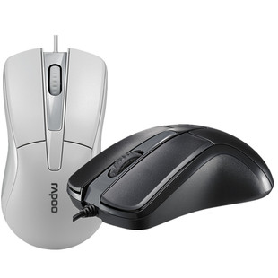 雷柏N1162/M120鼠标有线静音USB光电办公 商务笔记本台式电脑鼠标