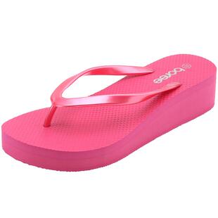 宝人拖鞋2025新款夏季人字拖女坡跟厚底夹脚凉拖外穿防滑海边拖鞋