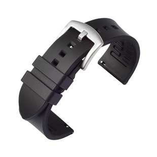 沐时氟橡胶FKM运动橡胶表带代用劳力士绿水鬼欧米茄华为GT手表带