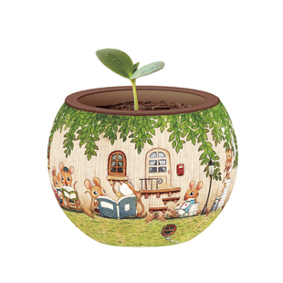 现货 3D-JP塑料盆栽/花盆拼图 咕叽鼠的快乐读书会 80片 赠种子包