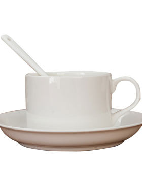创意家用欧式纯白色红茶杯咖啡杯