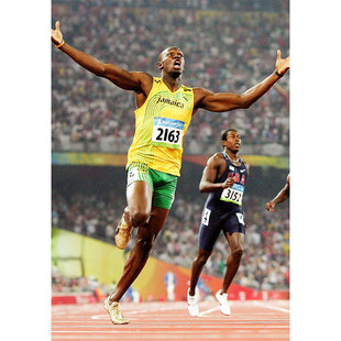 博尔特海报田径短跑装饰画超大尺寸体育宿舍壁纸房间自粘建议墙贴