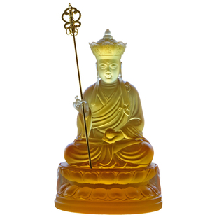 琉璃地藏王菩萨坐像佛堂客厅寺院供奉中式摆件汉传佛具用品大全