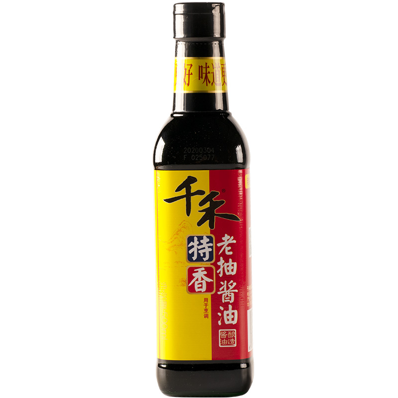 千禾特香老抽王酱油500ml 四川眉山特产非转基因大豆酿造红烧酱油