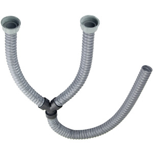 Y三通下水管 水槽下水管 双槽洗菜盆排水管 厨房下水管 无溢水管