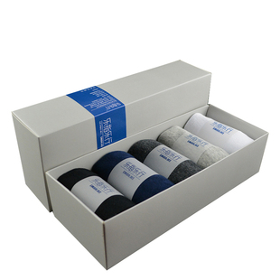 五指袜男袜 乐指乐行中厚四季纯棉无根五趾袜子五双礼盒装包邮