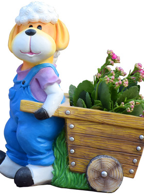 庭院仿真别墅卡通花盆景观装饰品