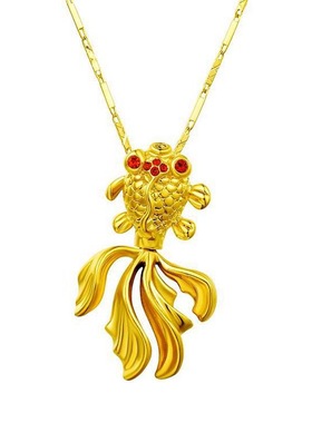 越南沙金爱心小动物项链百搭坠子