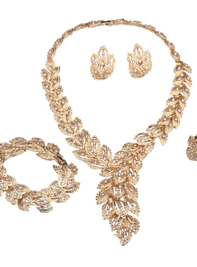 欧美夸张首饰四件套镶钻宴会配饰