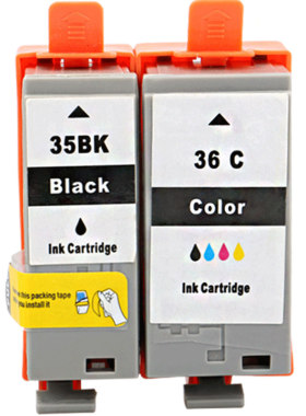 彩格适用佳能PGI-35 CLI-36墨盒IP100 110打印机黑色彩色墨盒墨水 IP100 ip110便携式移动彩色喷墨打印机墨盒