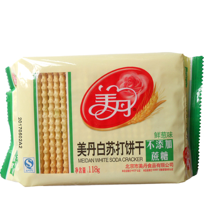 北京特产美丹白苏打118g即食饼干