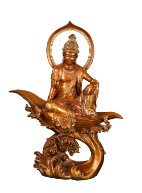 匠泽铜魂铜观音菩萨佛像摆件