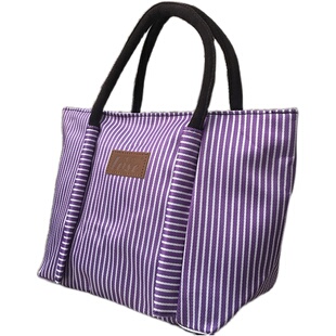 手提时尚防水拉链化妆包饭盒袋便当包妈咪包大号带饭包学生手拎包