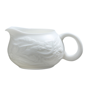 德化白瓷茶壶玉白釉手工镶银陶瓷茶壶家用过滤功夫茶具泡茶白瓷壶