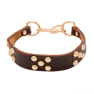 真牛皮细狗项圈灵缇脖套小中型犬 细犬格力惠比特细脖子狗脖圈