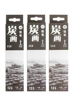 绘画软中硬炭笔一盒包邮