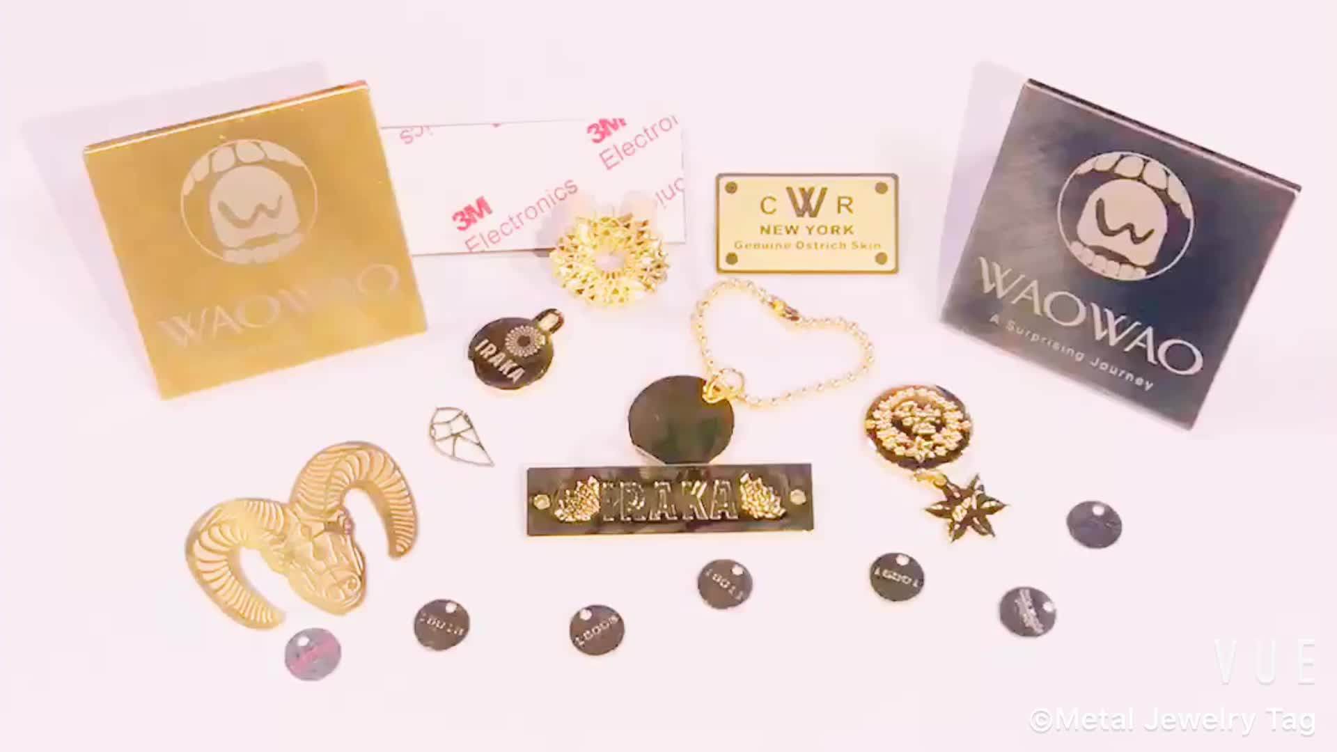 Small Custom Engraved Metal Jewelry Tags Round Metal Hang Tags Buy