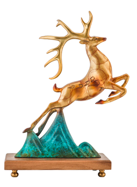 逐鹿生财新中式铜摆件禅意饰品