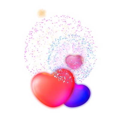 爱心烟花手机直播礼物 svga素材 ae模板转场 mg动画制作原创包邮