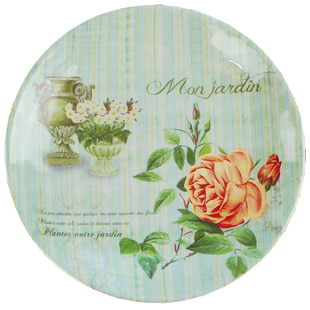 中号餐厅专用圆盘子家用密胺盘餐馆 耐摔塑料吐骨头盘餐桌垃圾盘