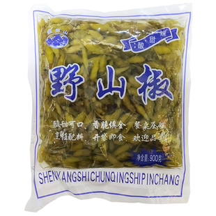 沈阳须弥山野山椒.酸甜辣泡椒压碟小菜小米辣900克一拍两袋送赠品