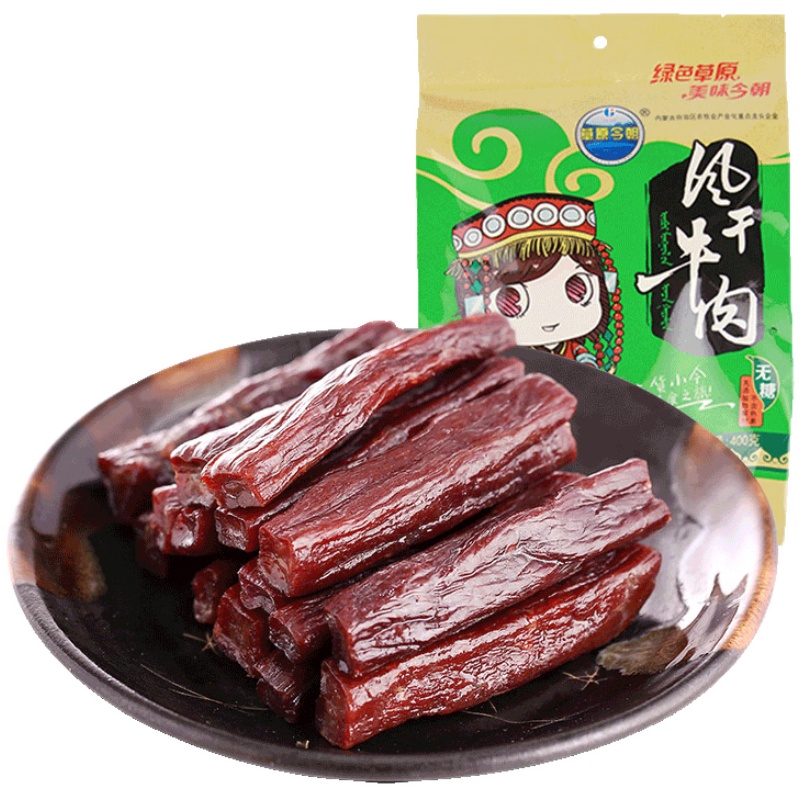 草原今朝内蒙古手撕400g风干牛肉干