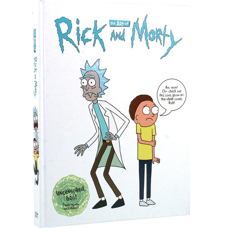 现货瑞克和莫蒂动画设定集英文原版 The Art of Rick and Morty封面带荧光暗纹搞笑动画脑洞大开科幻动画精装大开本中图