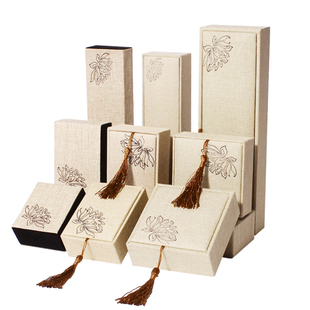 珠宝首饰包装盒 佛珠手串盒 戒指手镯吊坠木盒子项链礼品锦盒批发