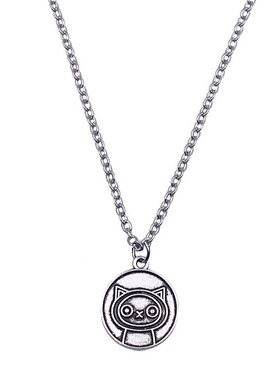 pdstyle自制可爱呆萌ins圆牌项链