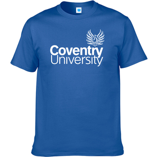 考文垂大学T恤Coventry University圆领CU男女考大校服体恤衫聚会