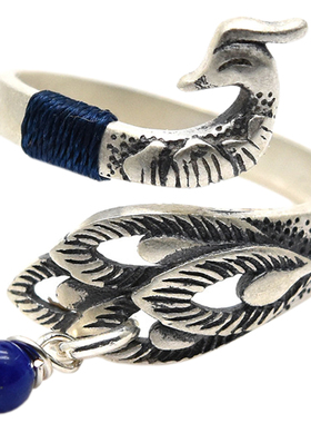 原创正品戒指女时尚diy孔雀手工