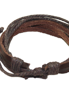 欧美风复古饰品百搭皮手链