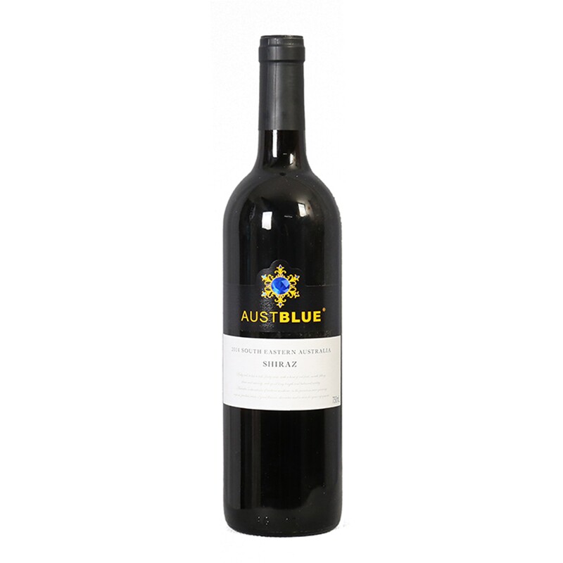 蓝钻葡萄酒AUSTBLUE2019西拉子澳洲餐酒干红蓝澳红葡萄酒