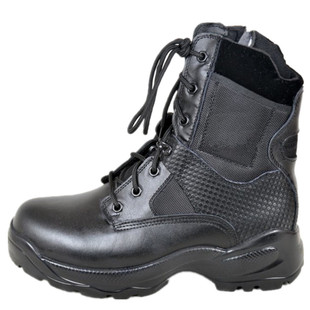 春秋511作战训靴男战术真皮高帮户外防滑耐磨沙漠靴黑保安执勤靴