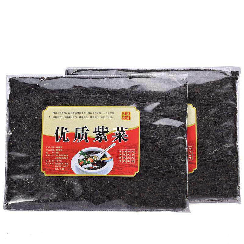 霞浦新货头水片装紫菜干货500g克免洗蛋花汤食堂冲泡即食无沙