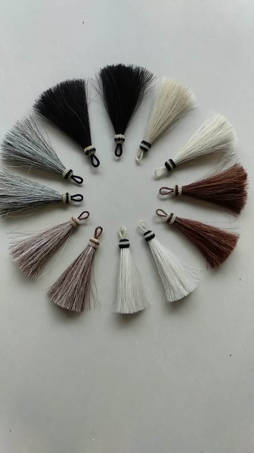 Perfect Natural Color 2"5" Horse Hair Tassel Made Of Real Horse Hairs