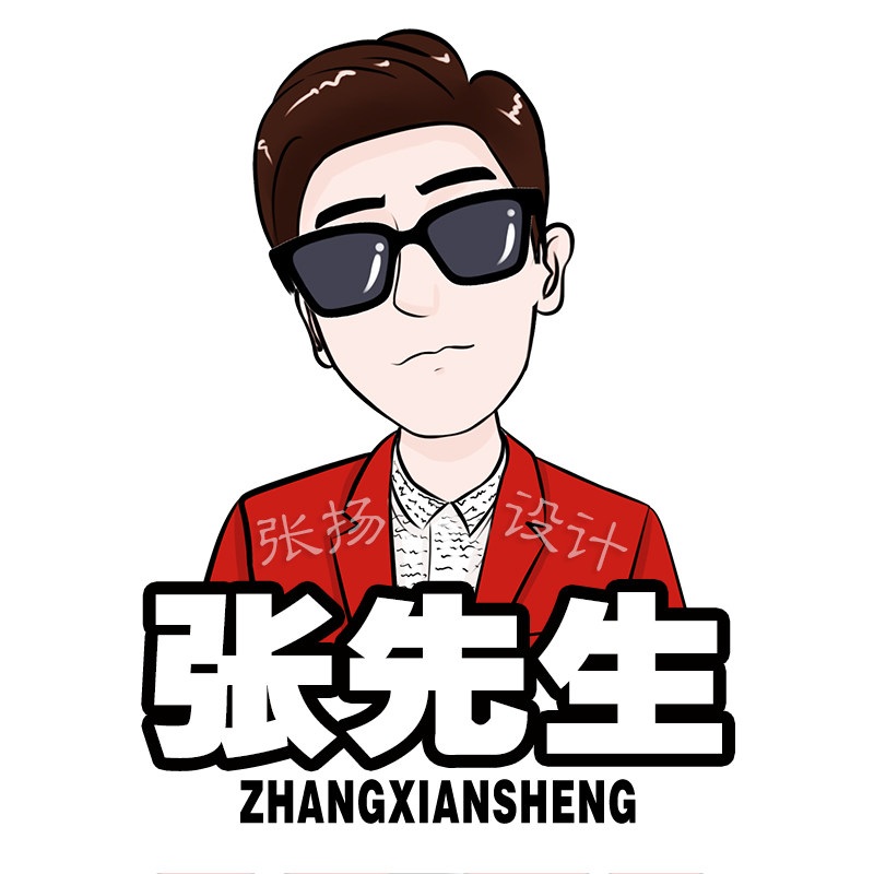 手绘Q版快手网红头像 人物照片转Q版漫画 定制卡通头像牌牌琦同款
