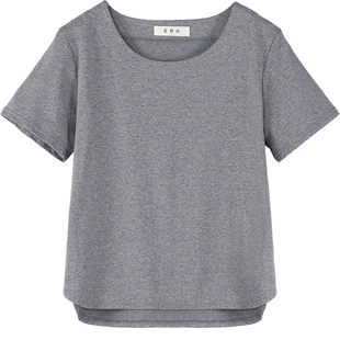 2025新款夏季短款t恤女短袖打底衫百搭体恤宽松时尚短装上衣优雅