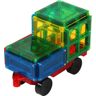 思创彩窗磁力片磁铁玩具磁性小车1件儿童积木益智拼装兼容GRIOMAG