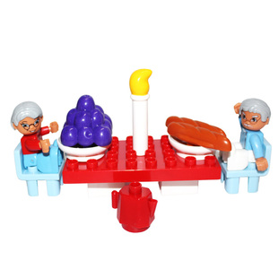 果十兼容le高大颗粒拼插积木玩具冰淇淋蛋糕雪糕女宝益智零散配件