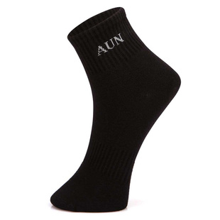 男士运动袜爱优恩防臭袜篮球跑步棉袜AUN纳米银抗菌毛圈中筒长袜