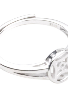 s925纯银算盘珠隔珠小diy戒指托