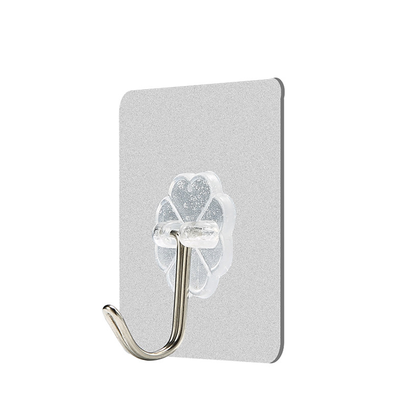 防水透明粘胶强力沾钩厨房浴室无痕挂钩墙壁玻璃免打孔塑料粘钩