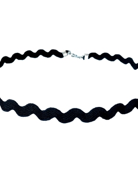 choker纯银项圈黑色日韩风锁骨链