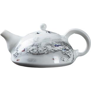 茶具陶瓷茶壶单壶功夫茶具茶壶景德镇高白瓷小茶壶瓷粉彩瓷